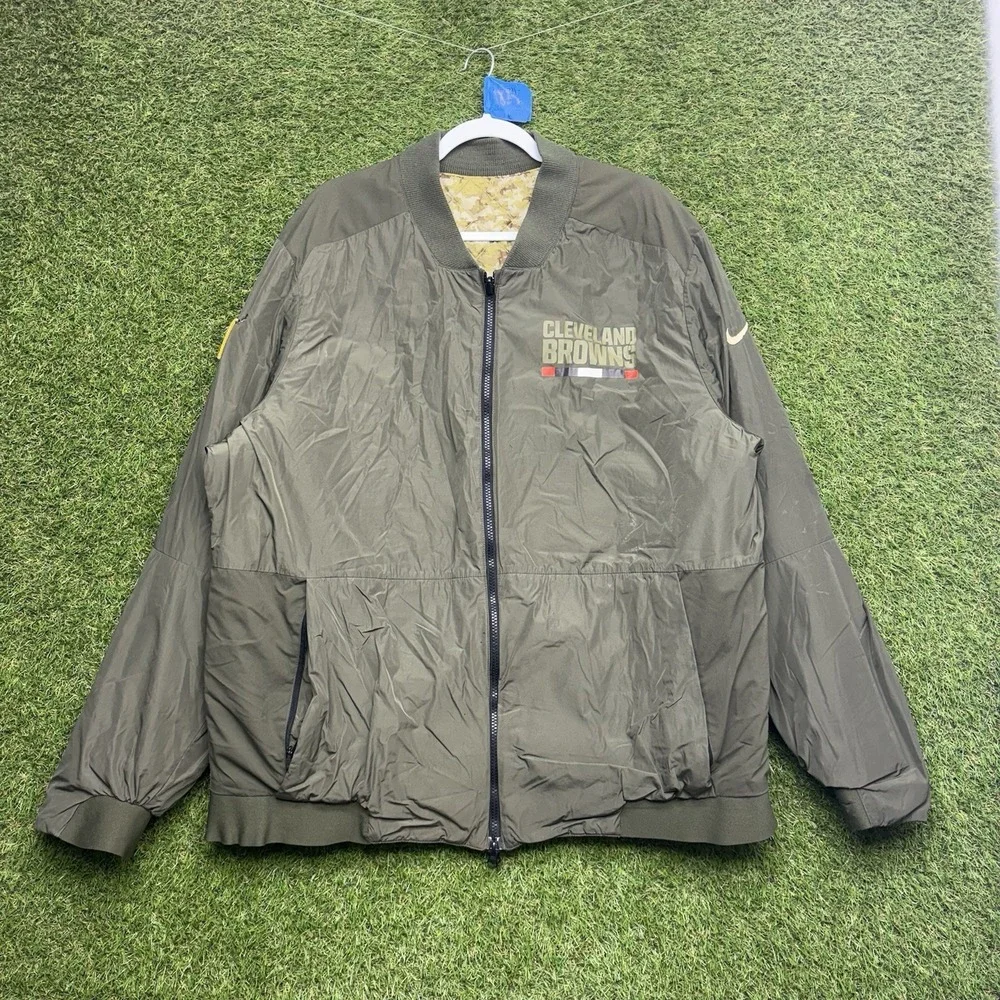 Nike Cleveland Browns Salute To Service Jacket Mens XL OnField Reversible Puffer